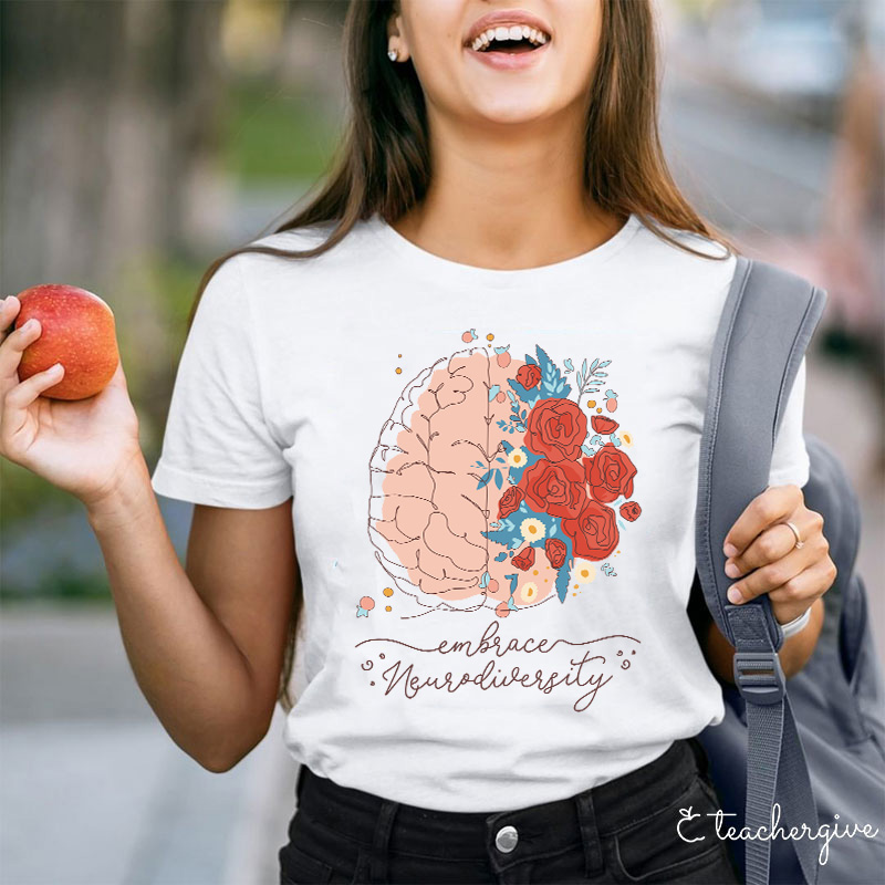 Embrace Neurodivesity Teacher T-Shirt
