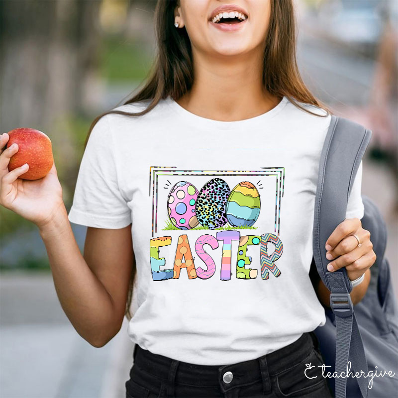 Easter Eggs Teacher T-Shirt