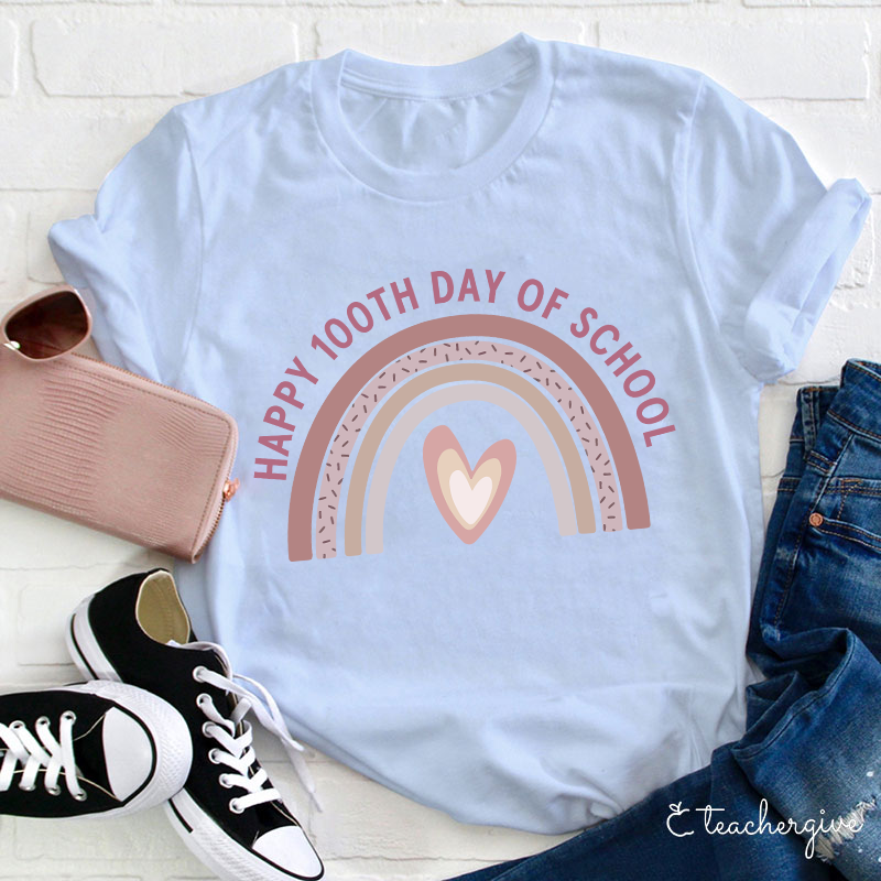 Happy 100th Day Of School Teacher T-Shirt