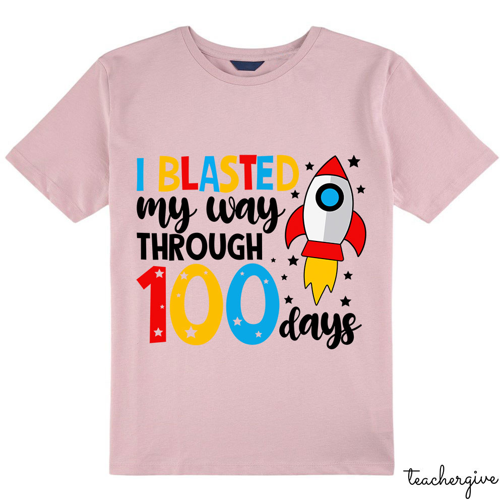 I Blasted My Way Through 100 Days Kids T-Shirt