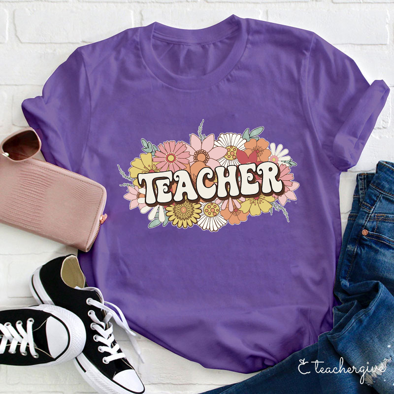 Teacher Flower Teacher T-Shirt