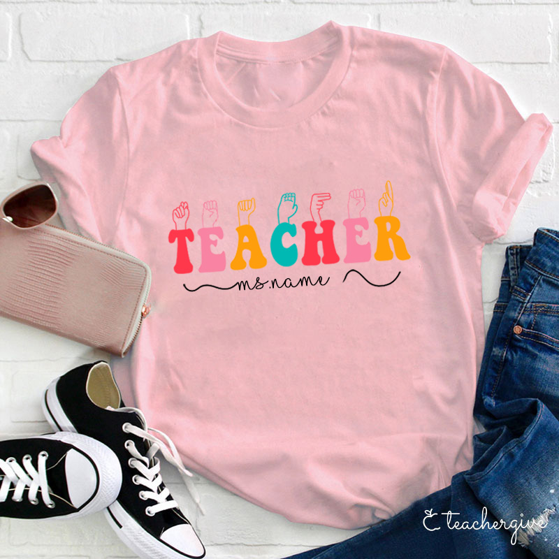 Personalized Teacher Name Teacher T-Shirt