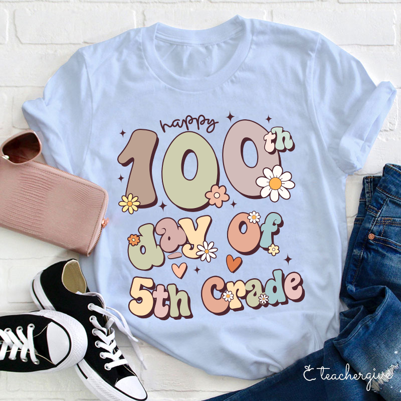 Personalized Happy 100 Days Teacher T-Shirt