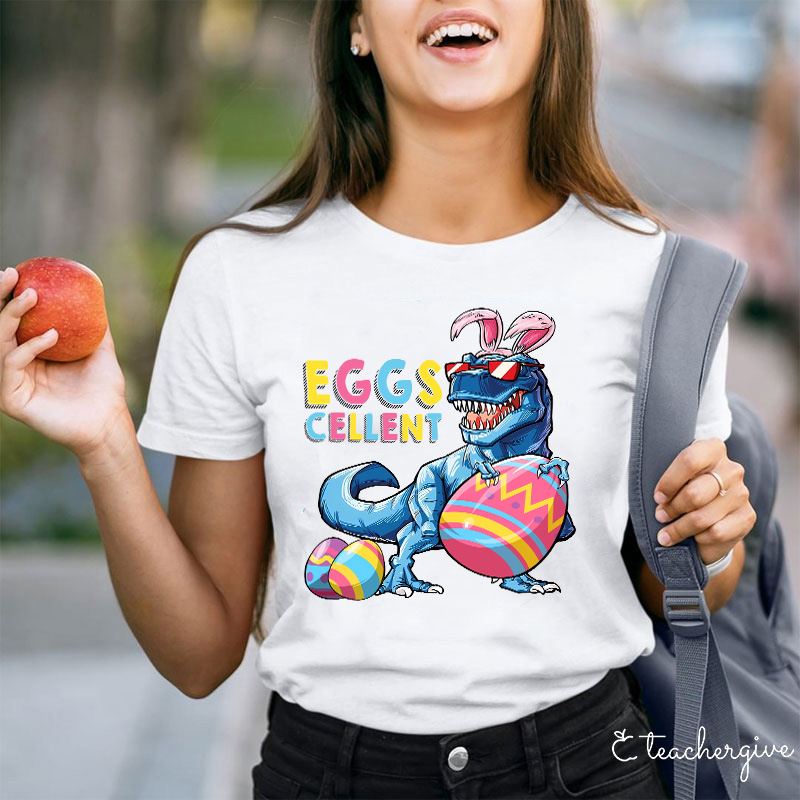 Eggs Cellent Dinosaur Teacher T-Shirt