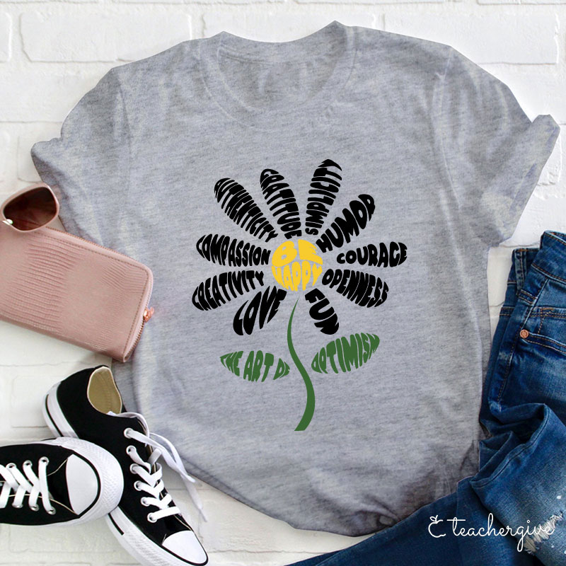 Life Is Good Letter Flower T-Shirt