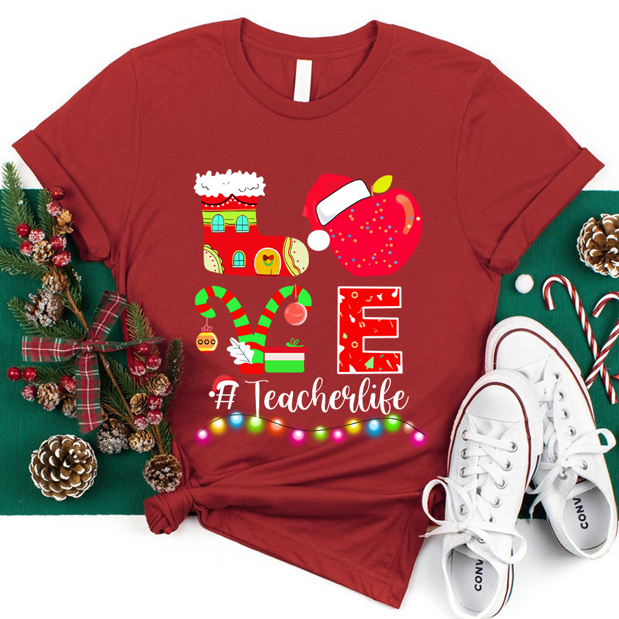 Christmas Love Teacherlife T-Shirt