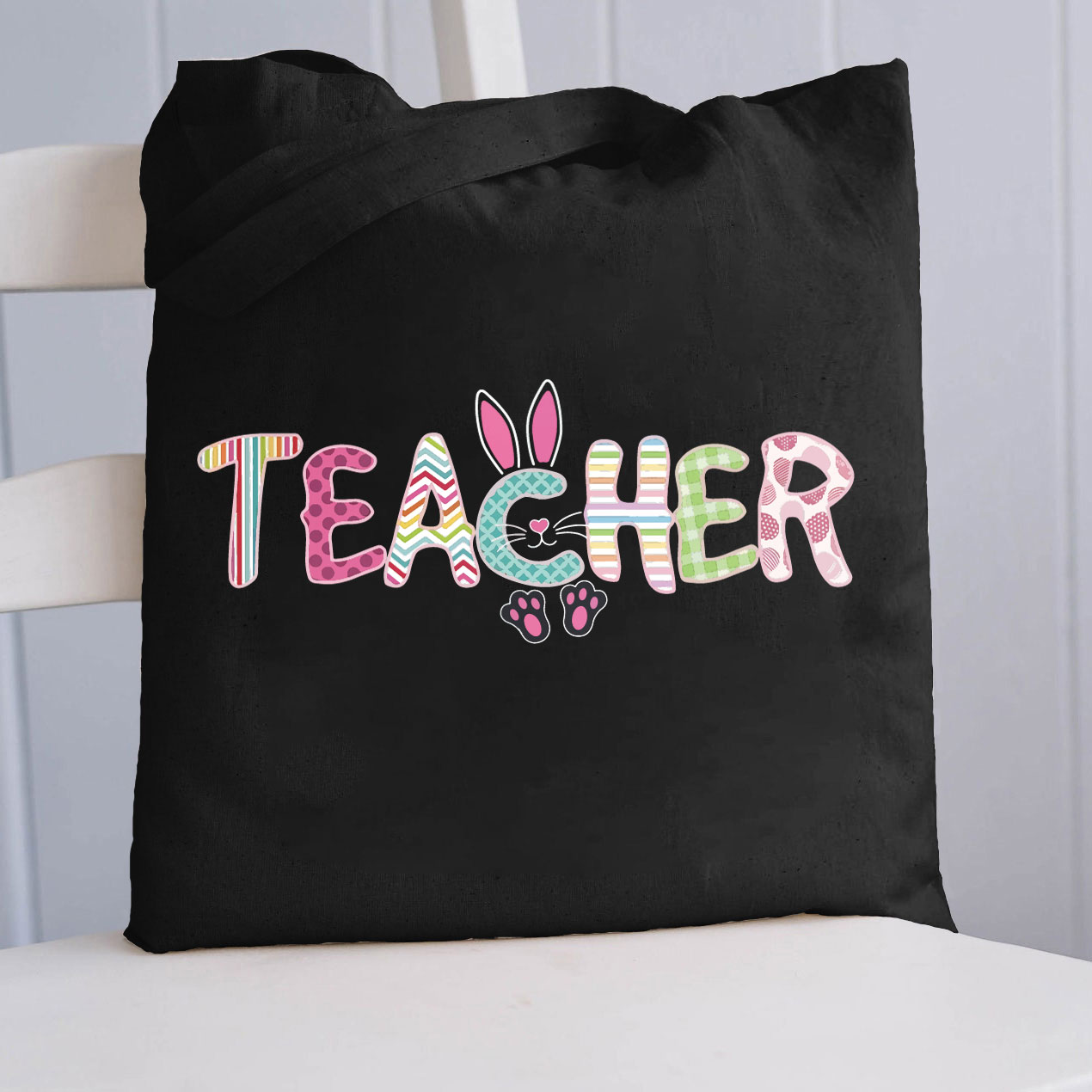 Teacher and Easter Bunny Tote Bags