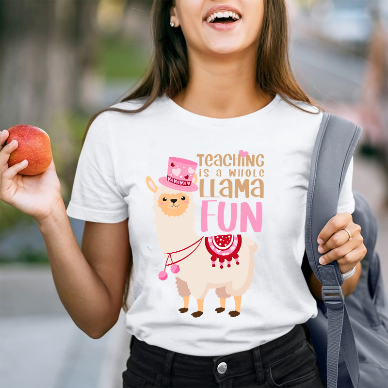 Teaching Is A Whole Llama Fun Teacher T-Shirt