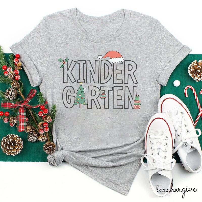 Christmas Vibes Kindergarten Teacher T-Shirt