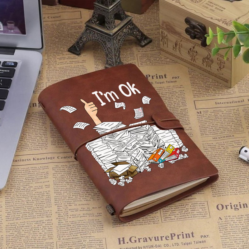 I'm Ok Teacher Faux Leather Notebook