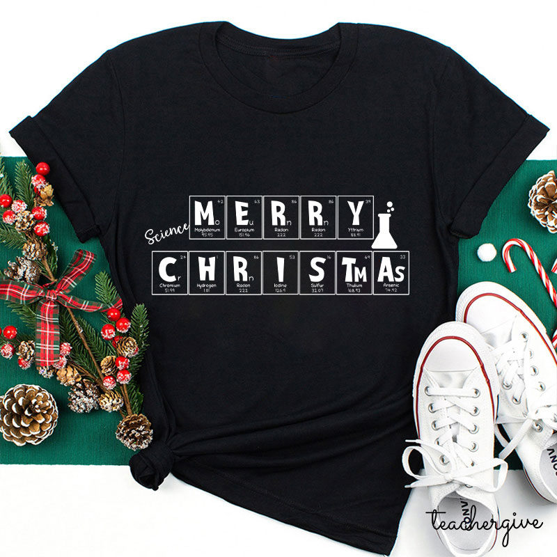 Merry Christmas Science Teacher Teacher T-Shirt