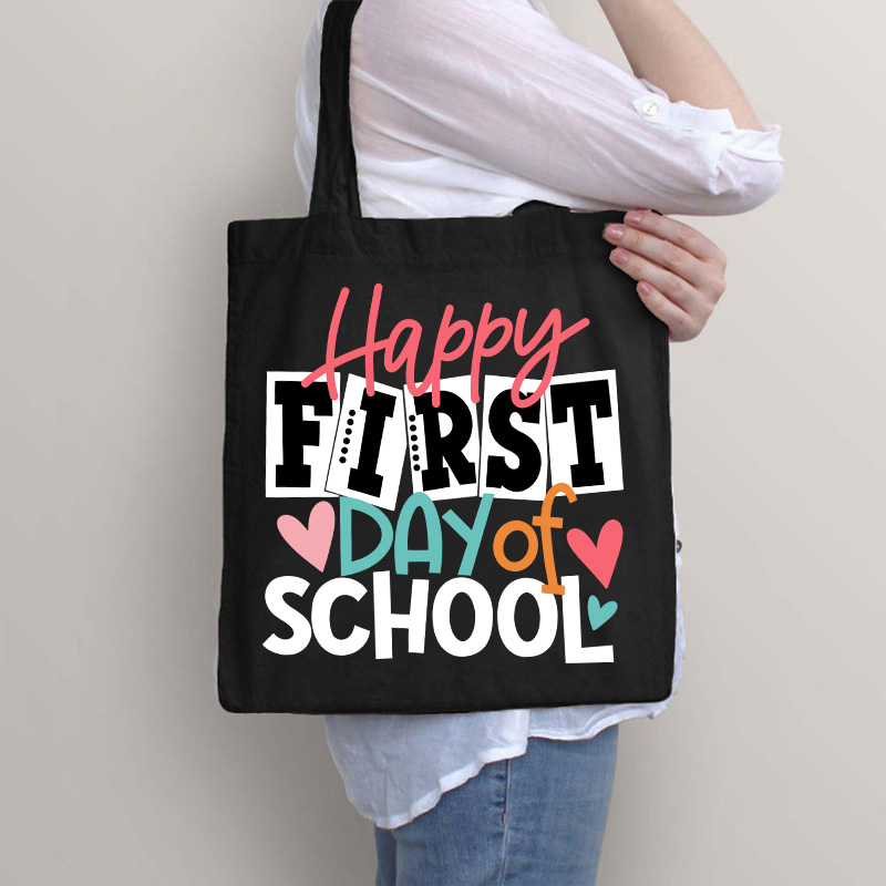 Happy First Day Of School Heart Tote Bag