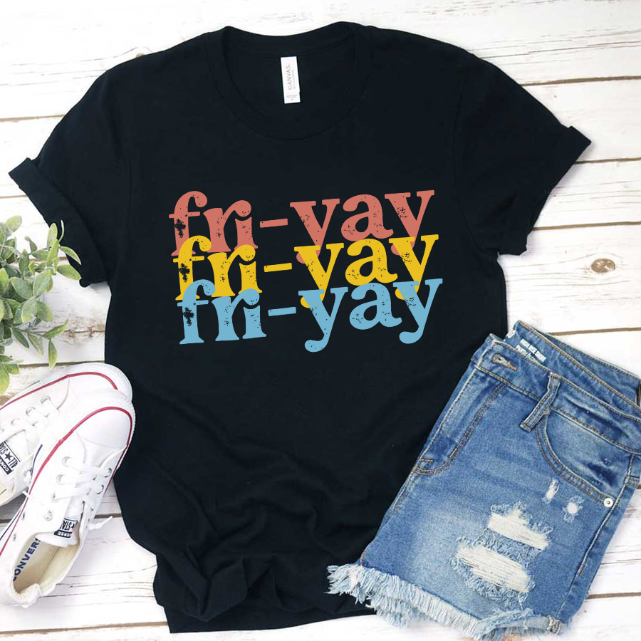 FRI-YAY Artistical Letter  T-Shirt