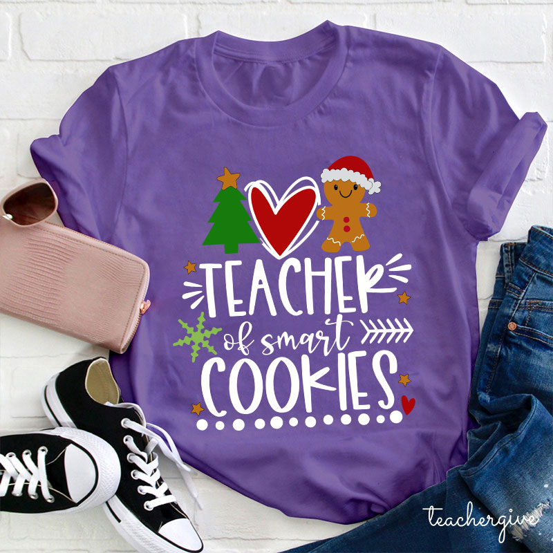 Teacher Of Smart Cookies Gingerbread Man Teacher T-Shirt