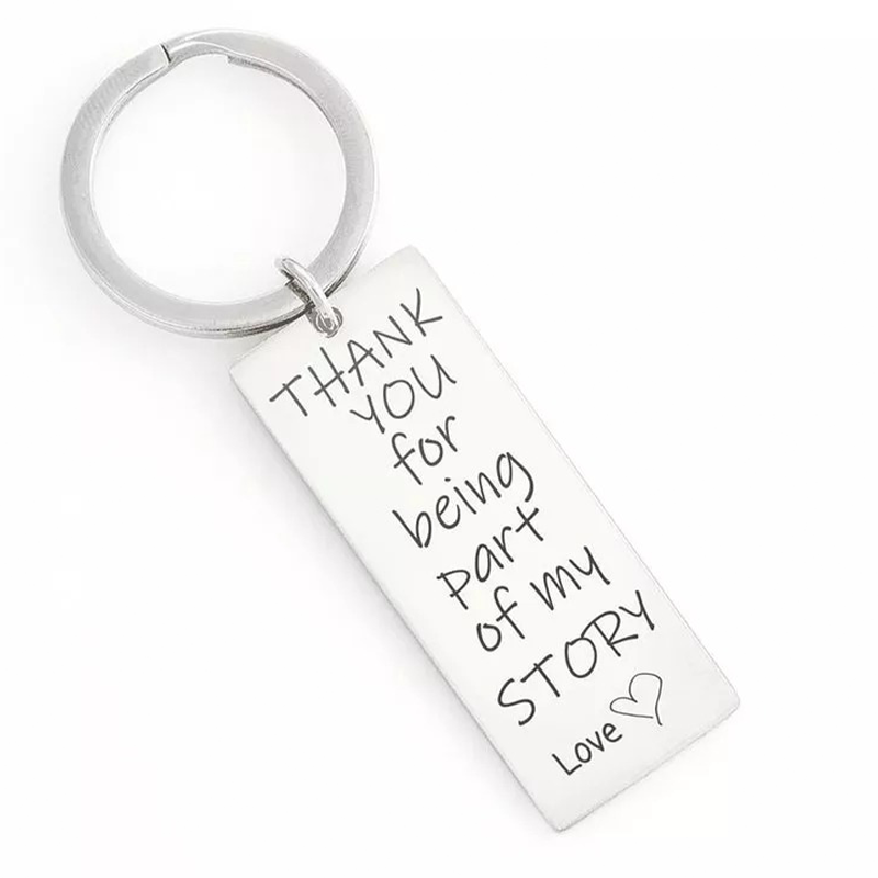Personalized Thank You For Being Part Of My Story Keychain