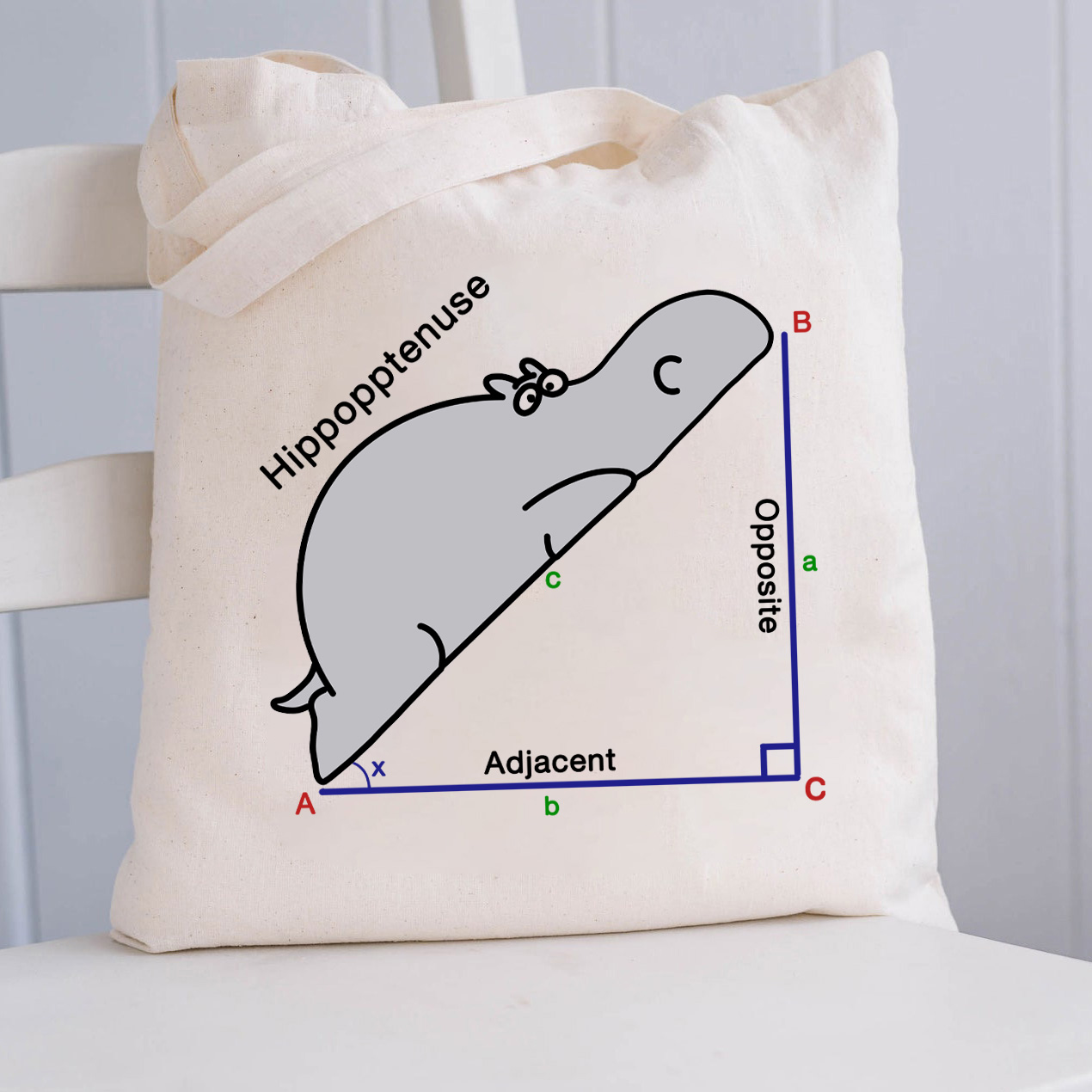 Hippopotenuse Tote Bag