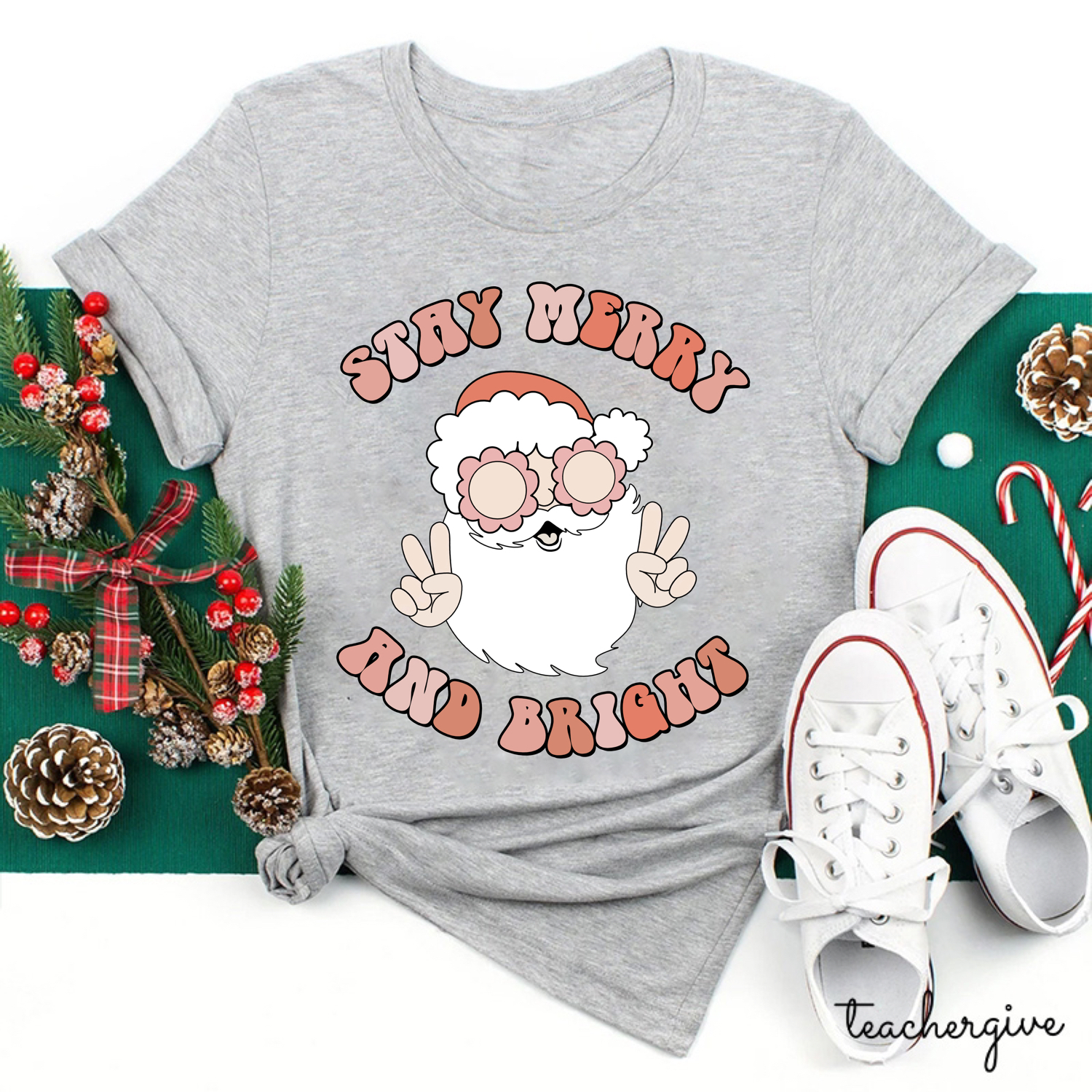 Stay Merry And Bright Teacher T-Shirt