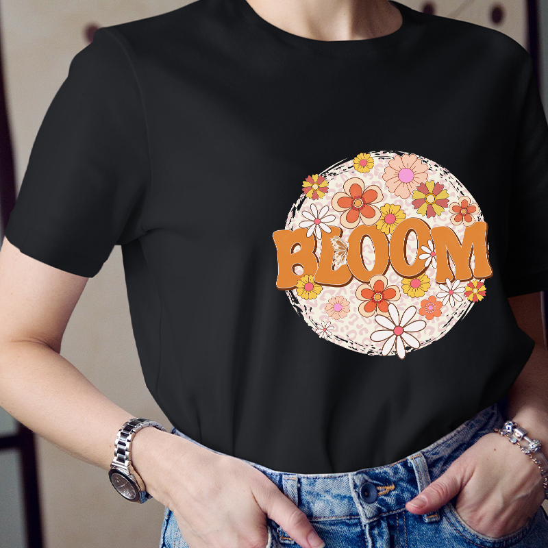Live Life In Full Bloom Teacher T-Shirt