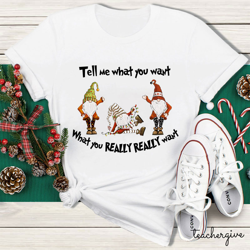 Tell Me What You Want Teacher T-Shirt