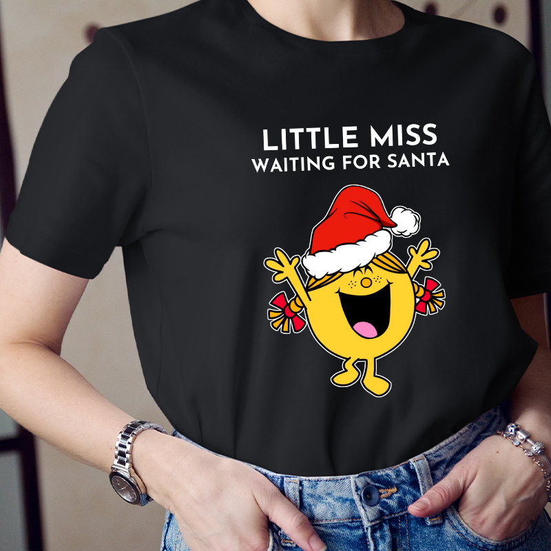Little Miss Waiting For Sant Teacher T-Shirt