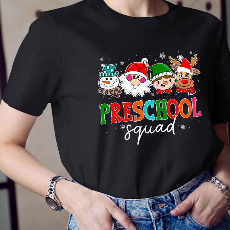 Personalized Christmas Crew Teacher T-Shirt