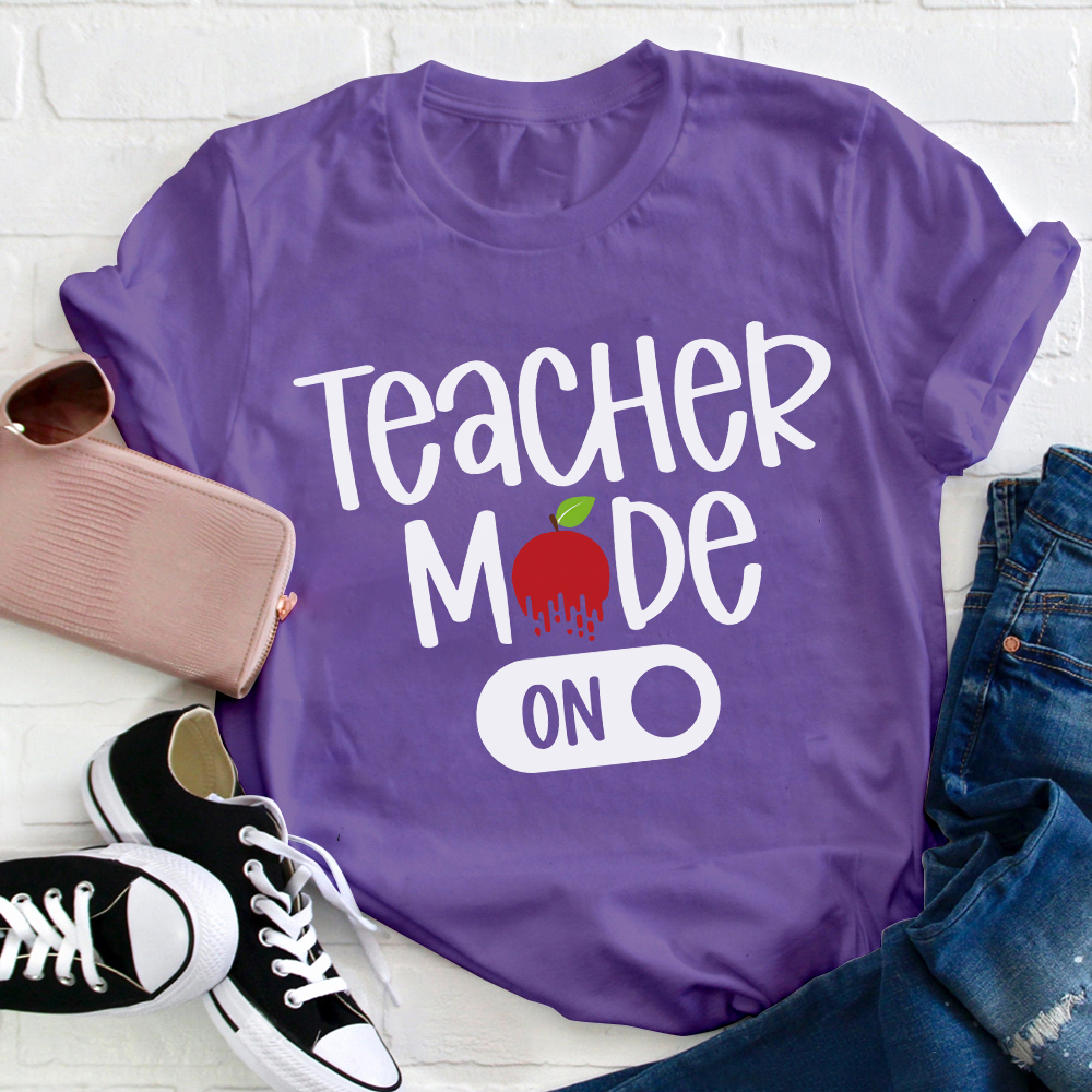 Teacher Mode On Apple T-Shirt