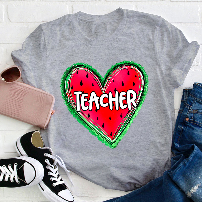 Teacher Heart Watermelon T-Shirt