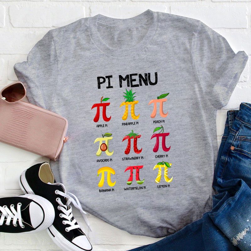 PI Menu Teacher T-Shirt