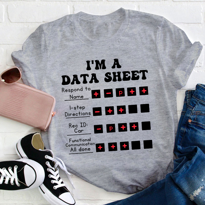 I Am A Data Sheet Teacher T-Shirt