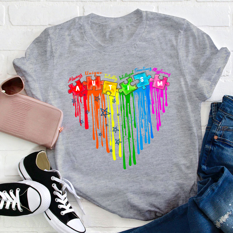 Autism Heart Teacher T-Shirt
