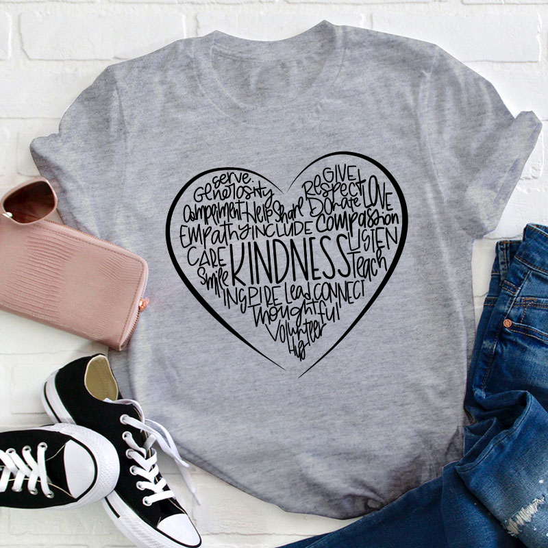 Kindness Teach Smile Teacher T-Shirt