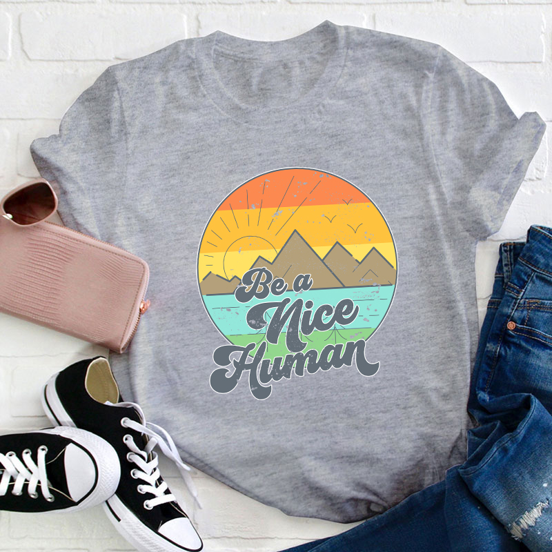 Be A Nice Human Teacher T-Shirt