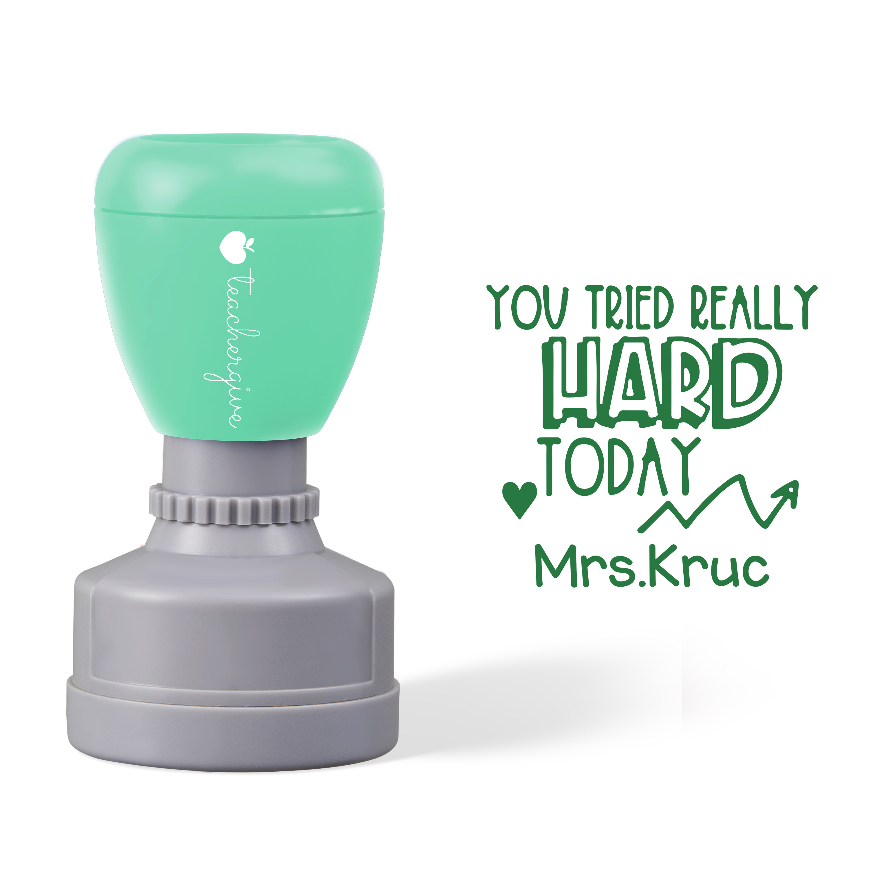 Personalized You Tried Really Hard Today Teacher Stamp