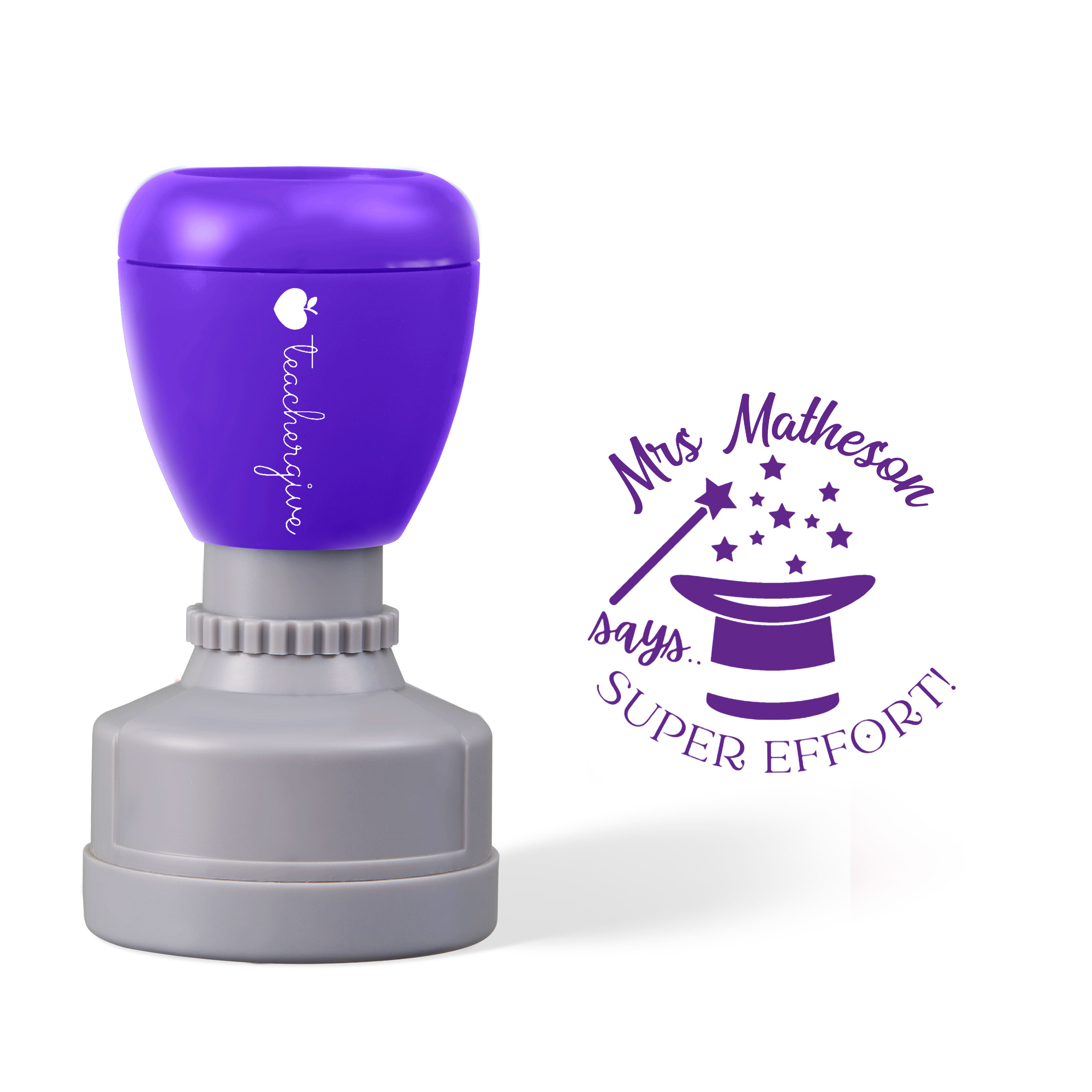 Personalized Super Effort Magic Teacher Stamp Sale-Teachersgram