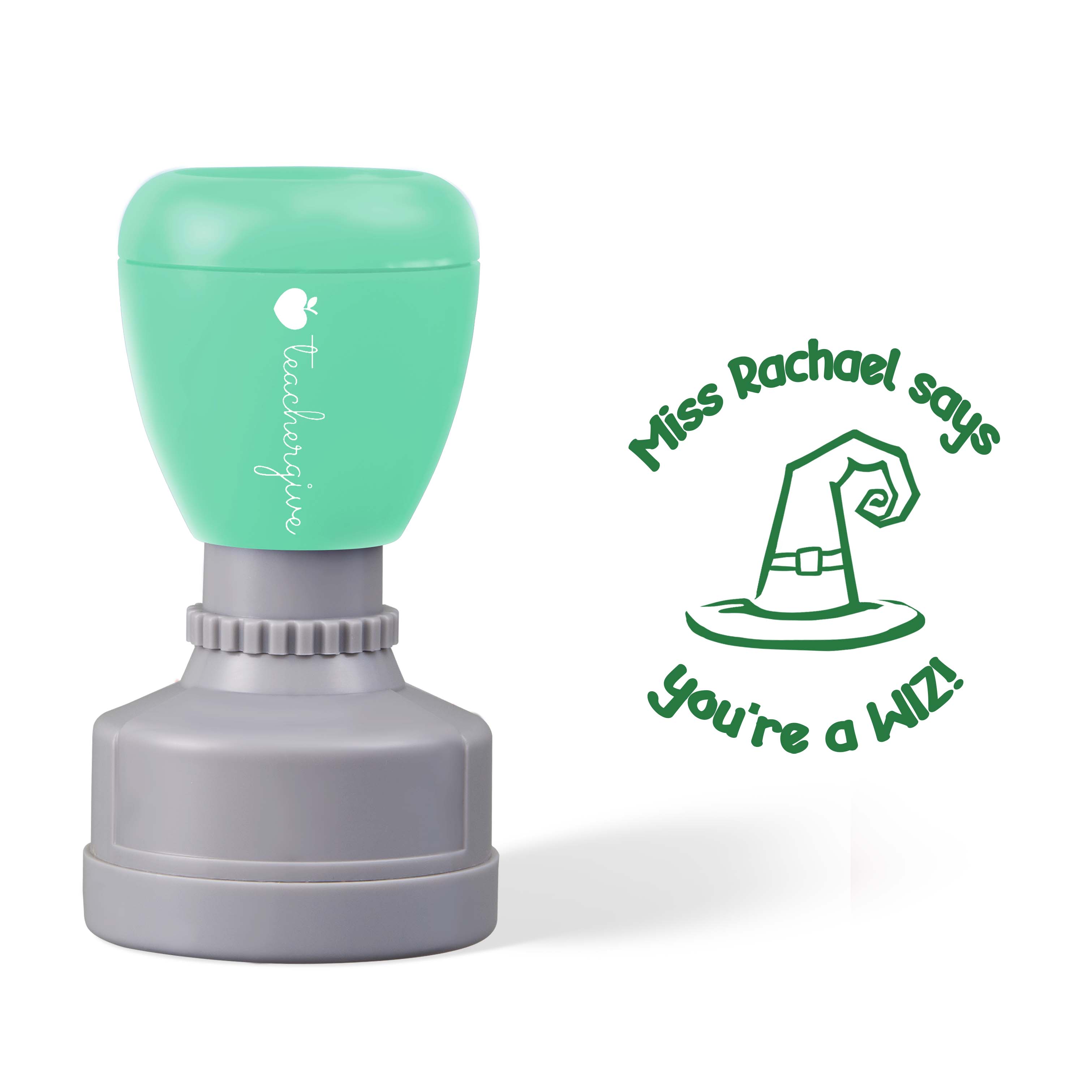Personalized You're A Wiz Teacher Stamp