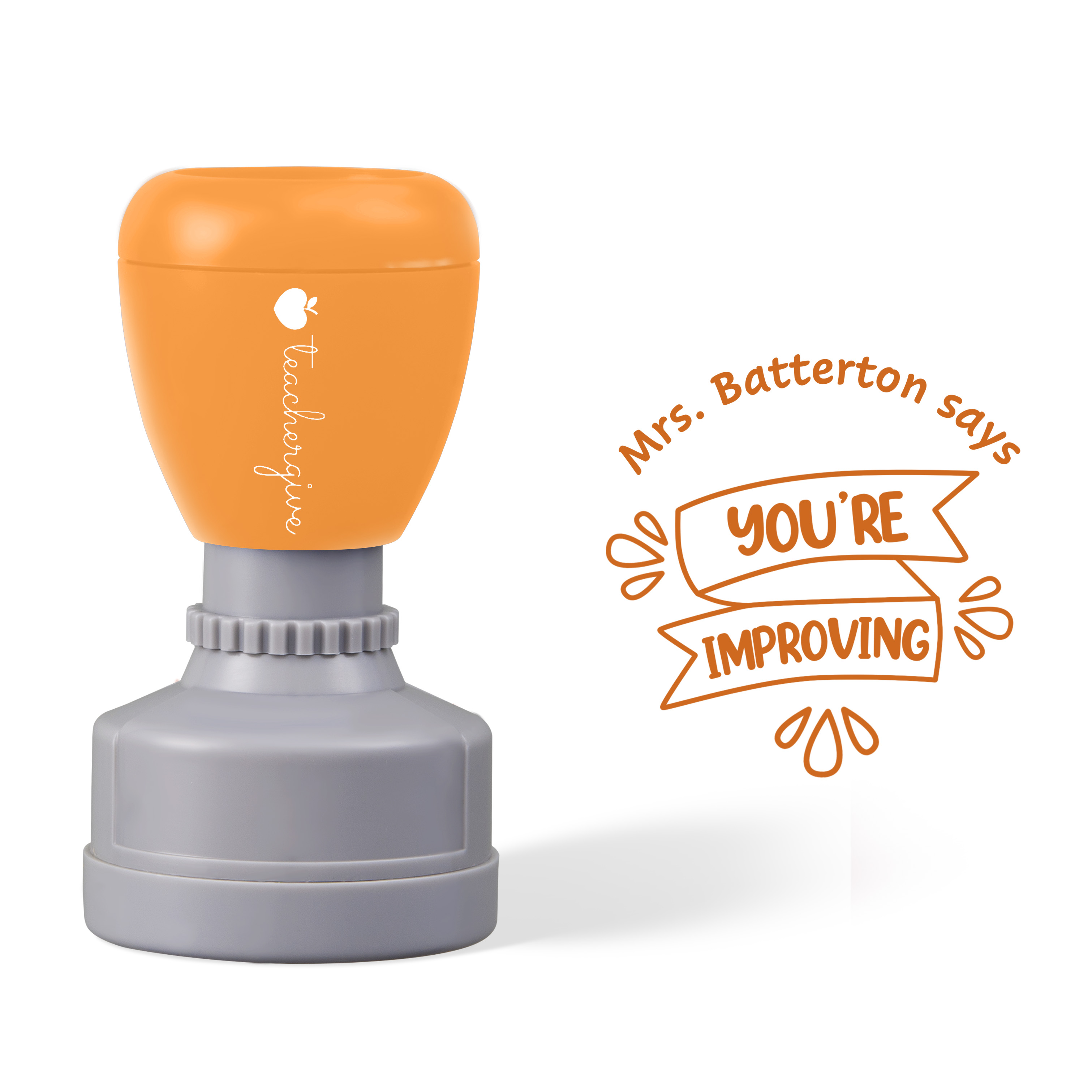 Personalized You're Improving Teacher Stamp