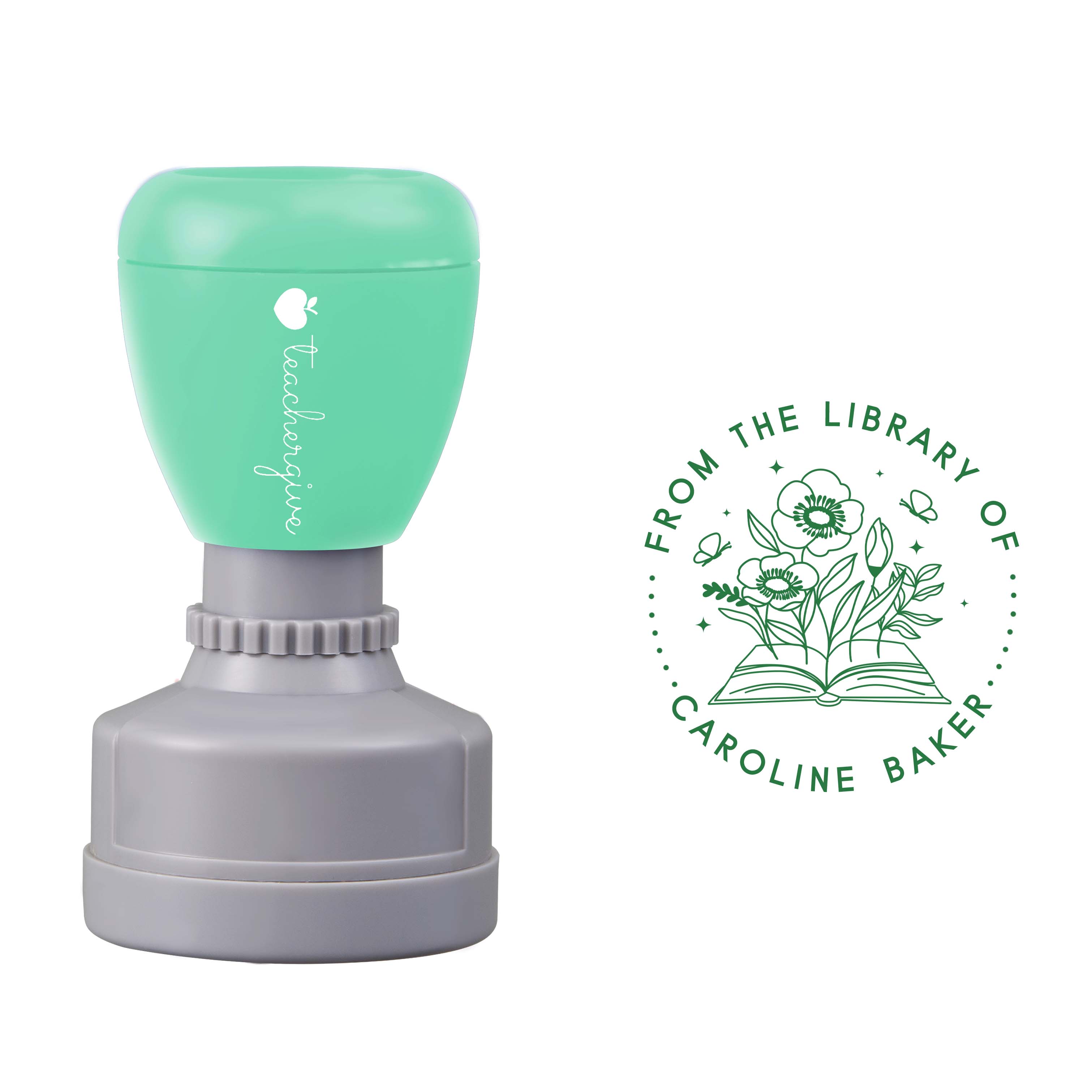 Personalized From The Library Of Teacher Stamp