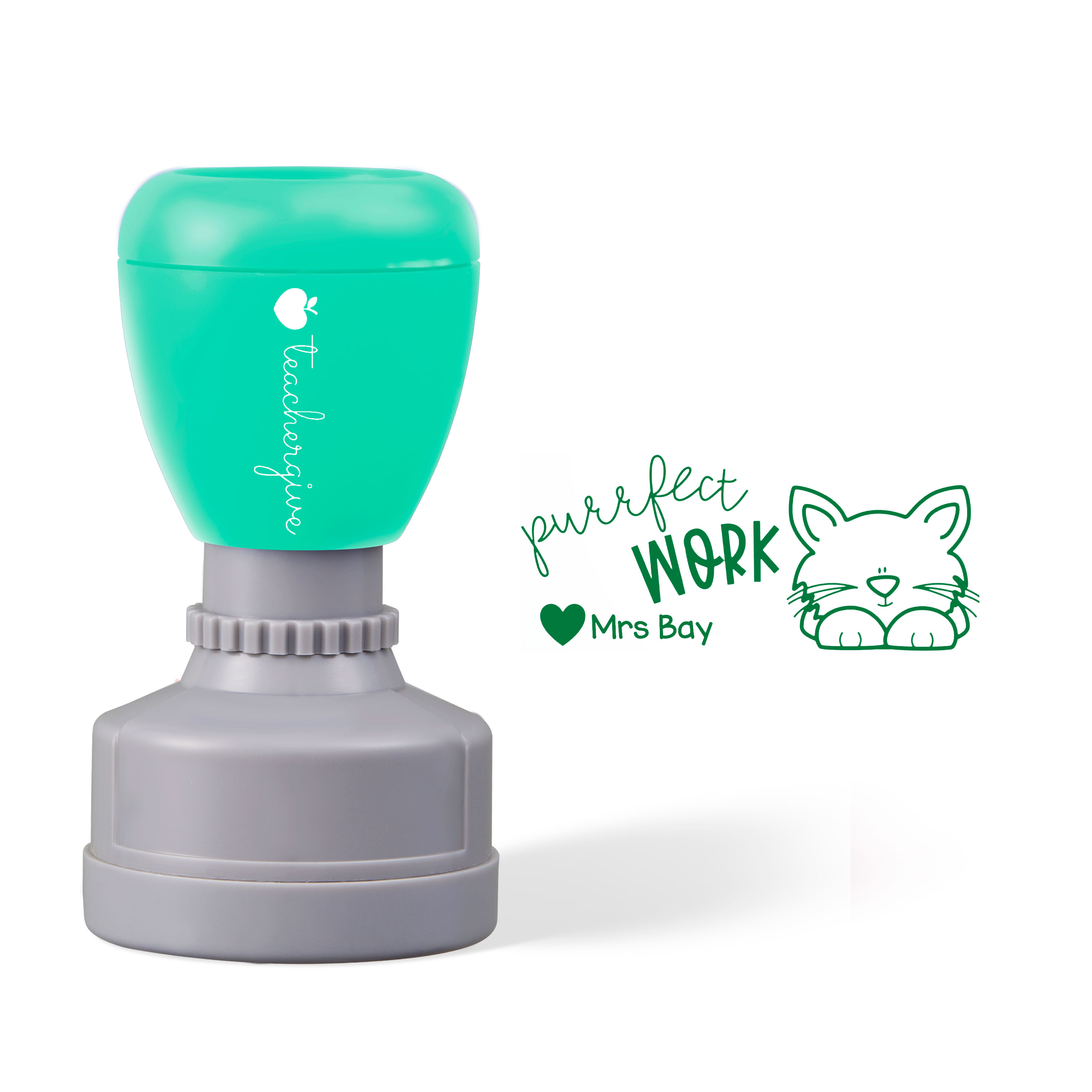 Personalized Perfect Work Teacher Stamp
