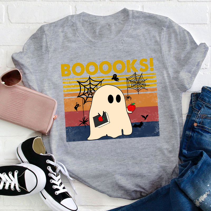 Booooks Happy Halloween Teacher T-Shirt