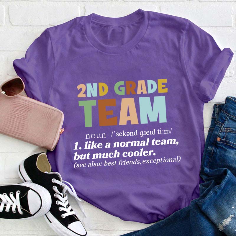 Personalized Grade Team Definition Teacher T-Shirt