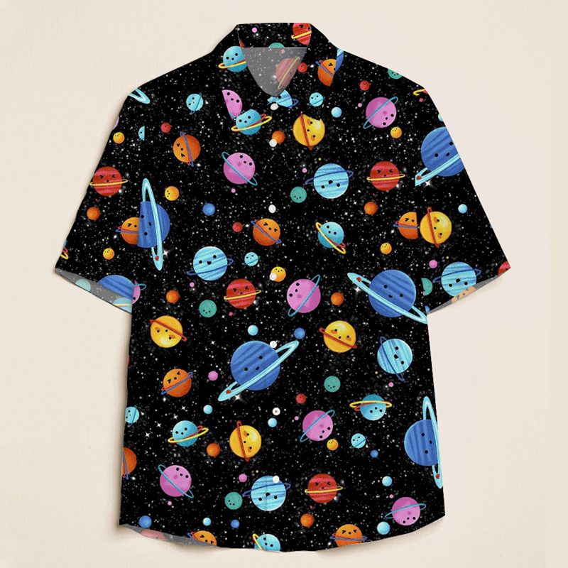 Vast Universe Planet Teacher Short Sleeve Shirt