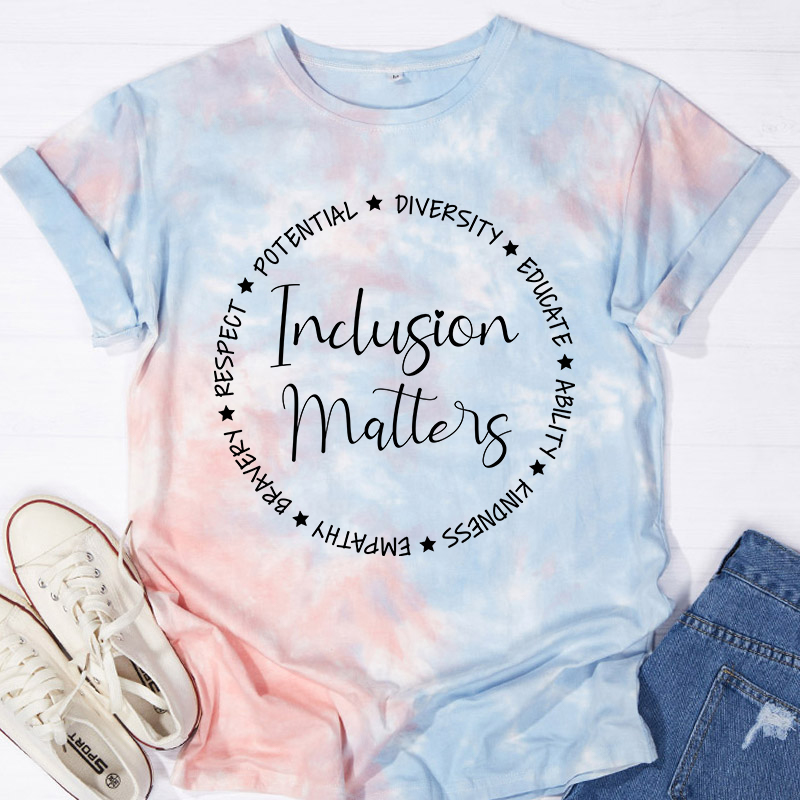Inclusion Potential Diversity Teacher Tie-dye T-Shirt