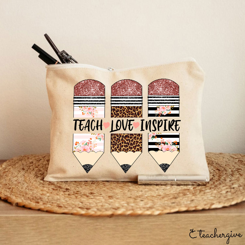 Teach Love Inspire Makeup Bag