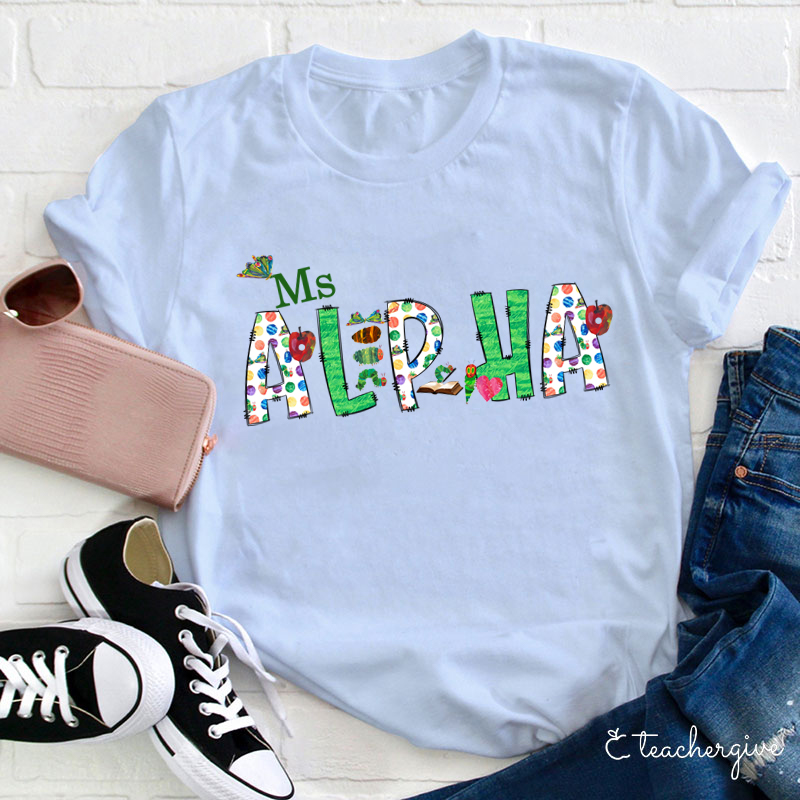 Personalized Very Hungry Teacher T-Shirt