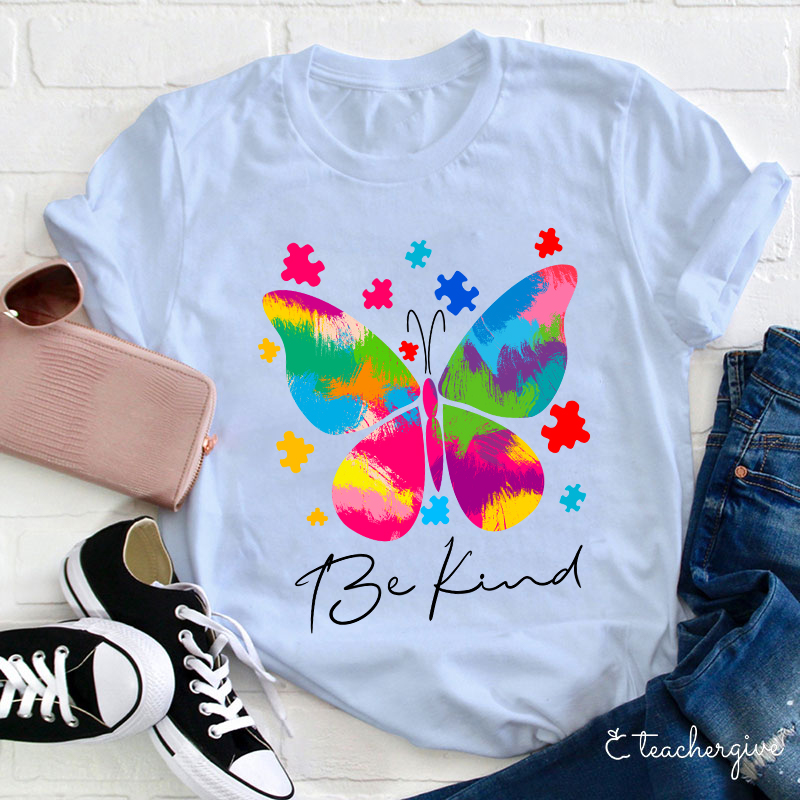 Be Kind Butterfly Teacehr T-Shirt