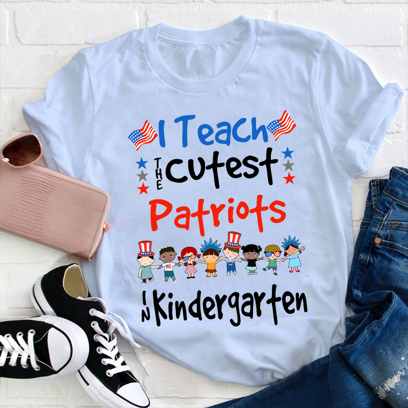 Personalized Grade I Teach The Cutest Patriots Teacher T-Shirt