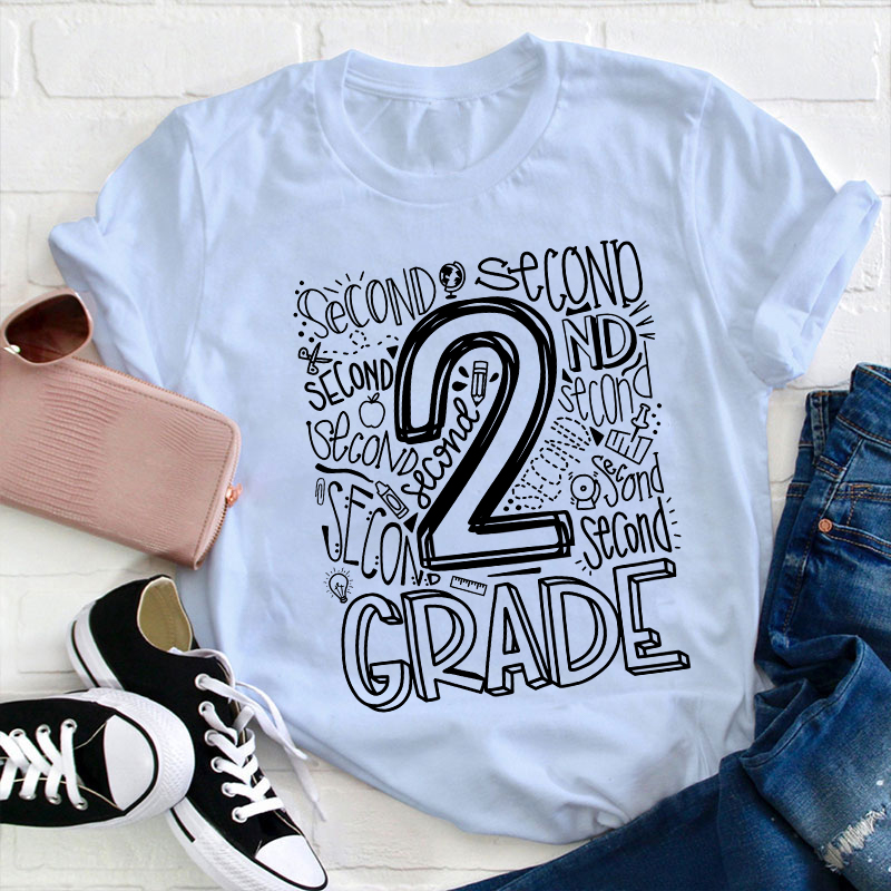 Personalized Alphabet Grade Teacher T-Shirt