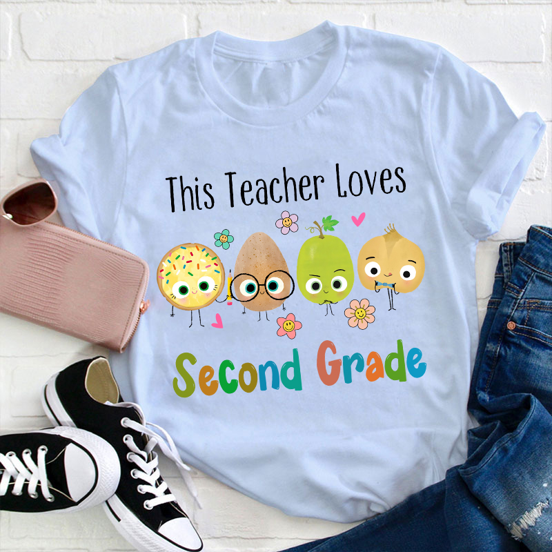 Personalized Grade This Teacher Loves Teacher T-Shirt