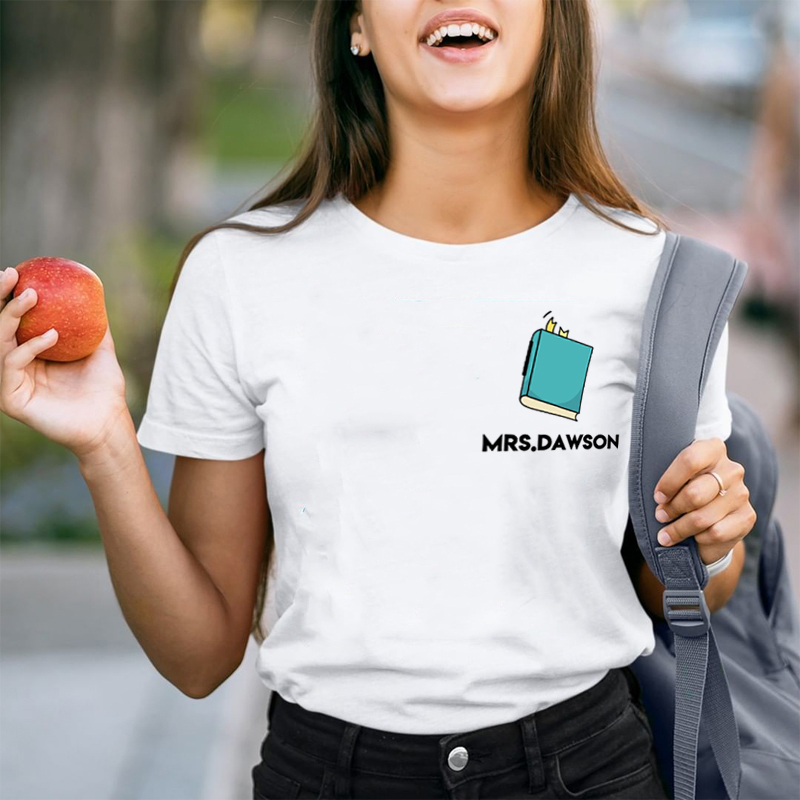 Personalized Read More Book Teacher Name Teacher T-shirt