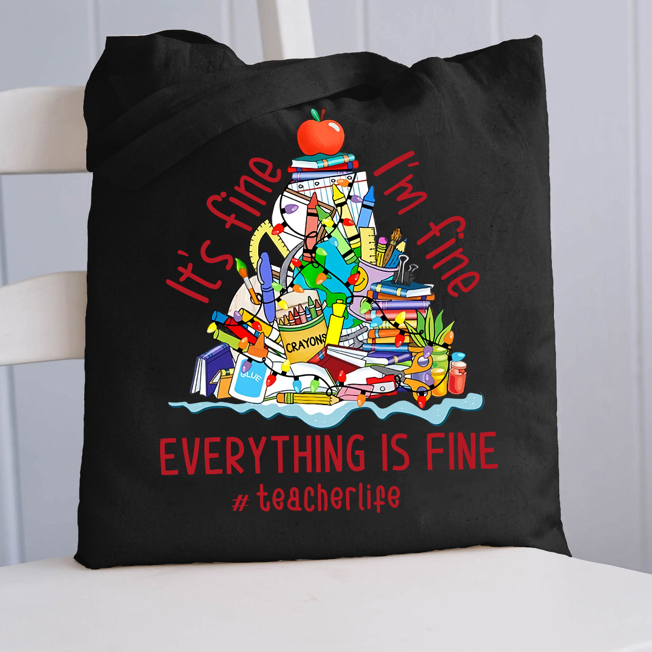 I'm Fine Everything Is Fine Tote Bag